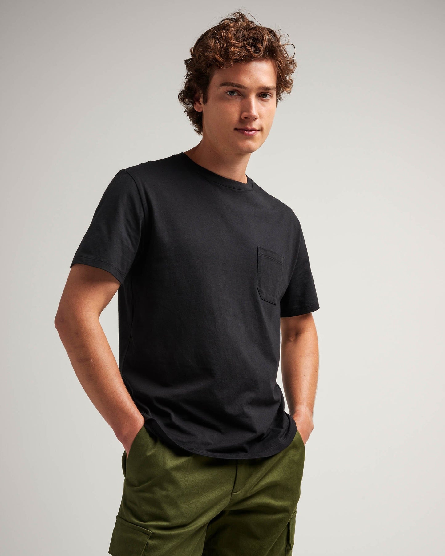 Mens Pima Pocket Tee - Pima Cotton Jersey - Black