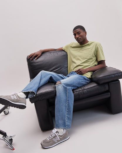 Mens Pima Pocket Tee - Pima Cotton Jersey - Green Ground