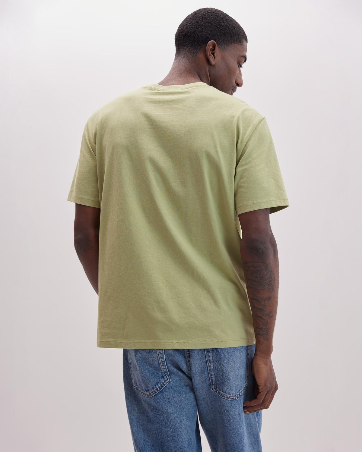 Mens Pima Pocket Tee - Pima Cotton Jersey - Green Ground