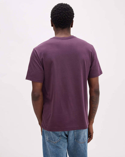 Mens Pima Pocket Tee - Pima Cotton Jersey - Plum Wine