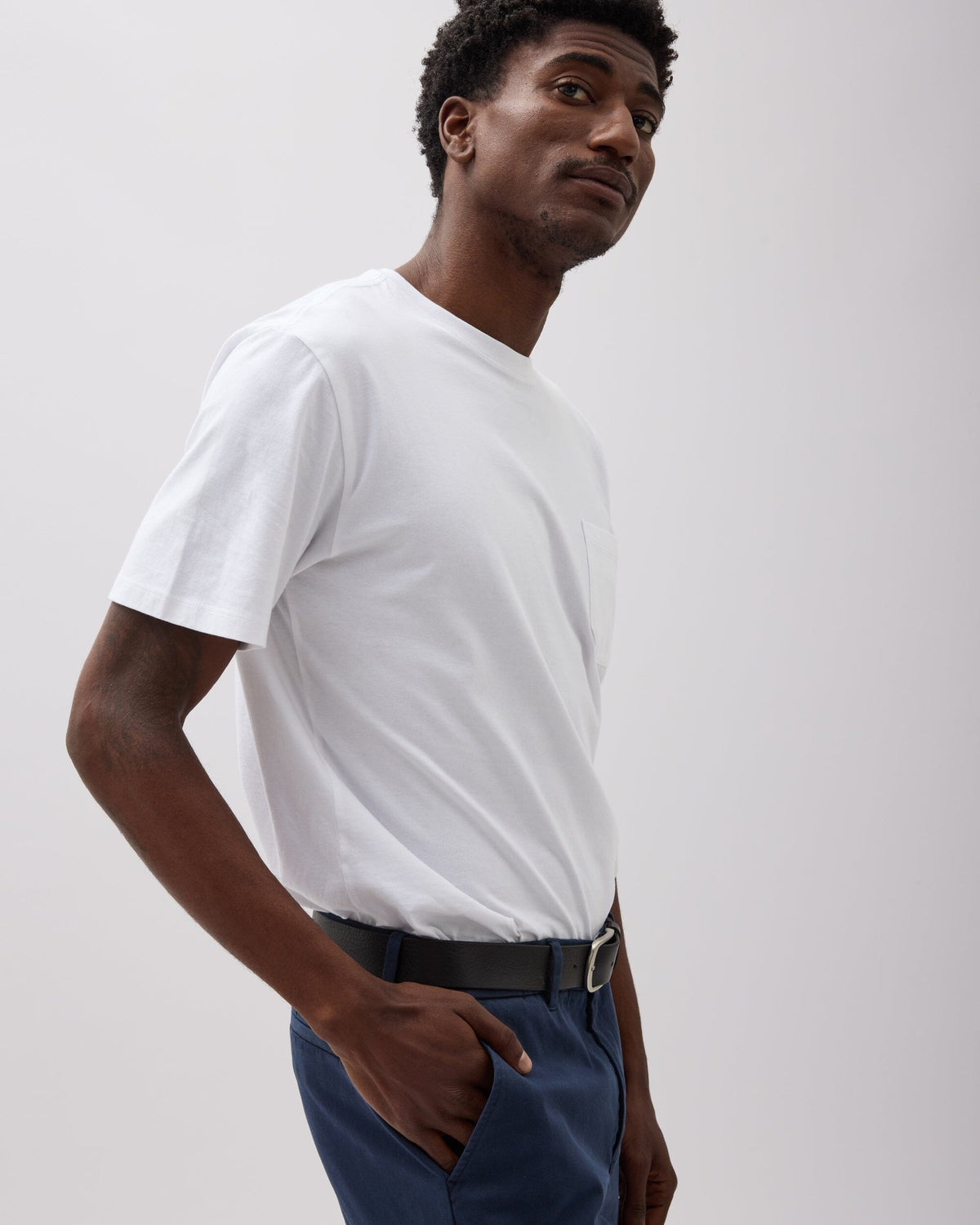 Mens Pima Pocket Tee - Pima Cotton Jersey - White