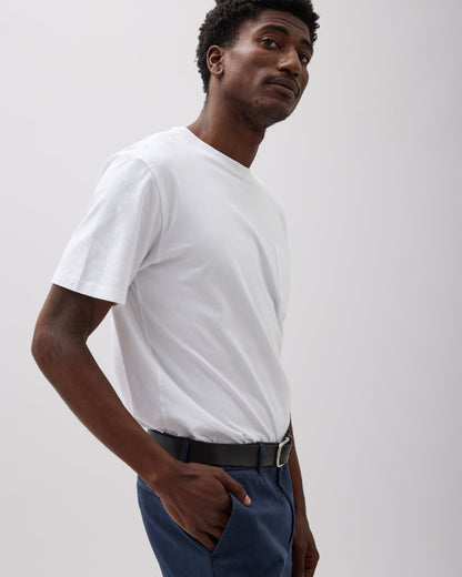 Mens Pima Pocket Tee - Pima Cotton Jersey - White