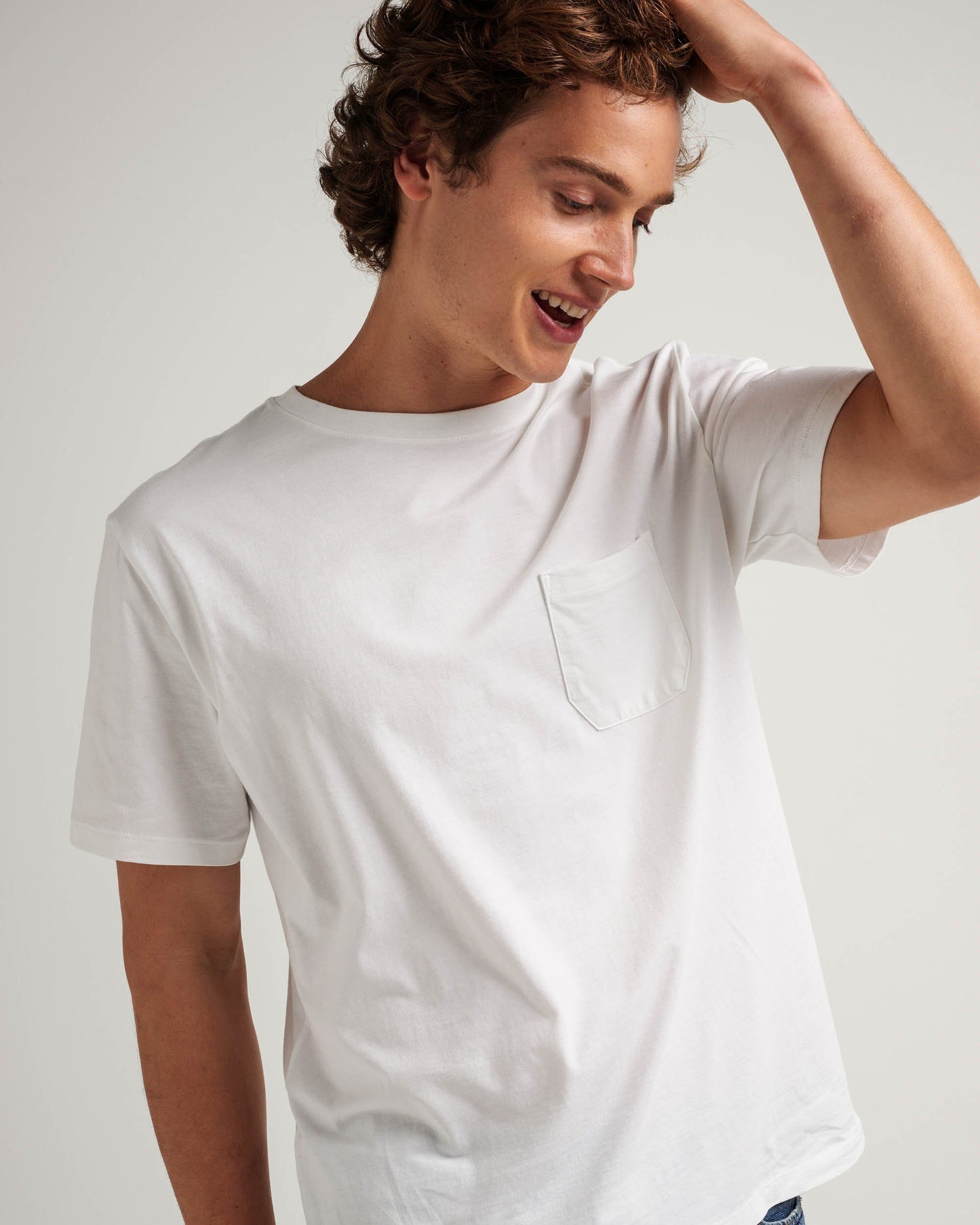 Mens Pima Pocket Tee - Pima Cotton Jersey - White