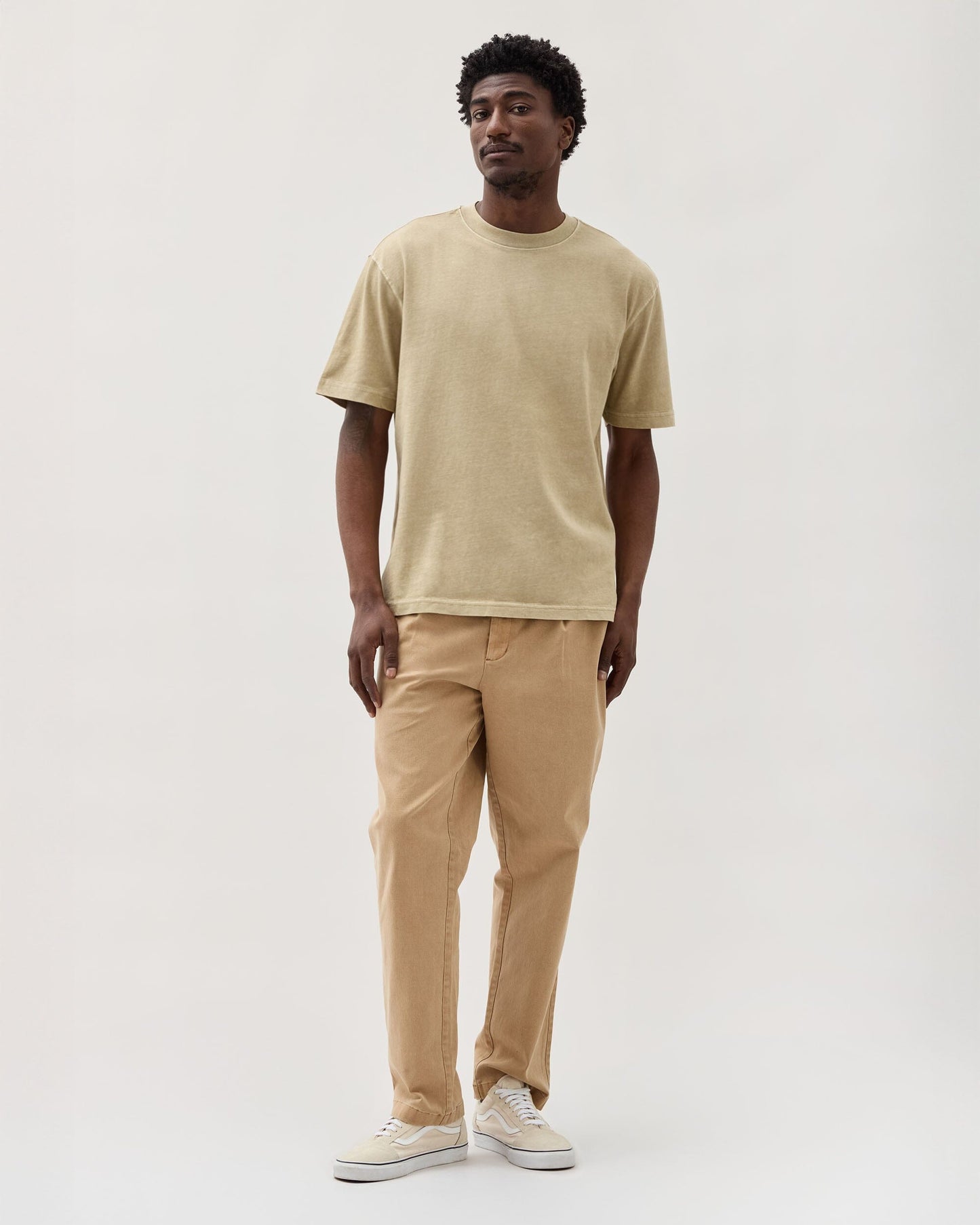 Mens Relaxed Short Sleeve Tee - Pigment Dye Jersey - Sponge