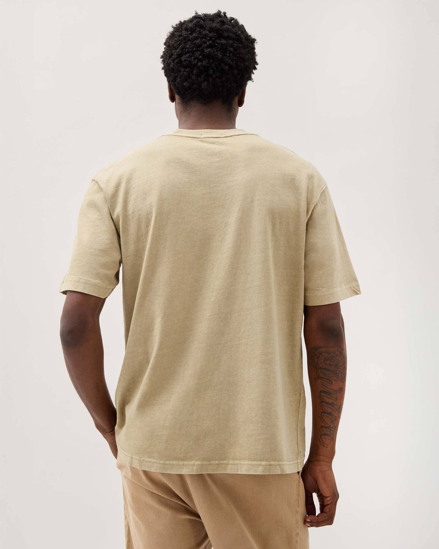 Mens Relaxed Short Sleeve Tee - Pigment Dye Jersey - Sponge