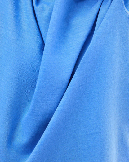 Womens Relaxed Crop Tee - Pigment Dye Jersey - Pop Blue