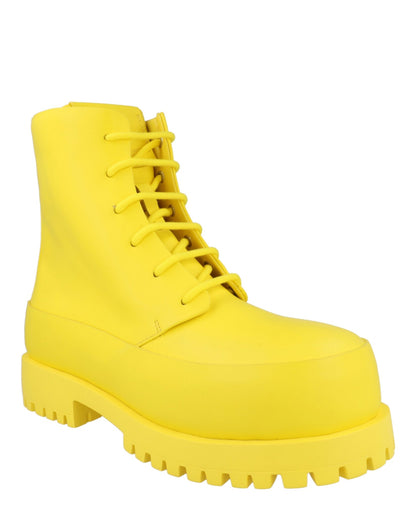 Ferragamo Fede Leather Combat Boots