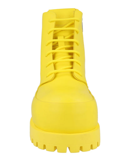 Ferragamo Fede Leather Combat Boots