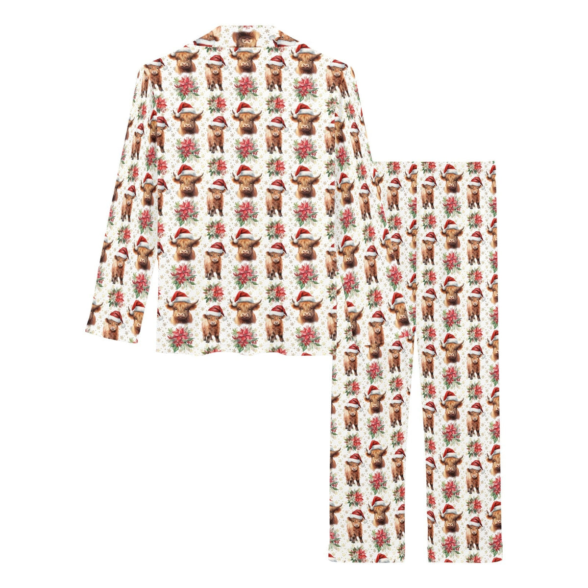 Baha Ranch Christmas Highland Women's Western Pajama Set