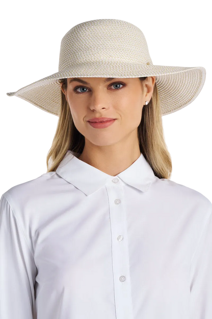 Coolibar Blake Elegant Floppy Sun Hat UPF 50+ - Ivory