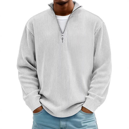 Men's Corduroy Zip Collar Sweatshirt