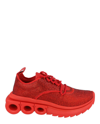 Ferragamo Nima Strass Crystal Embellished Sneakers