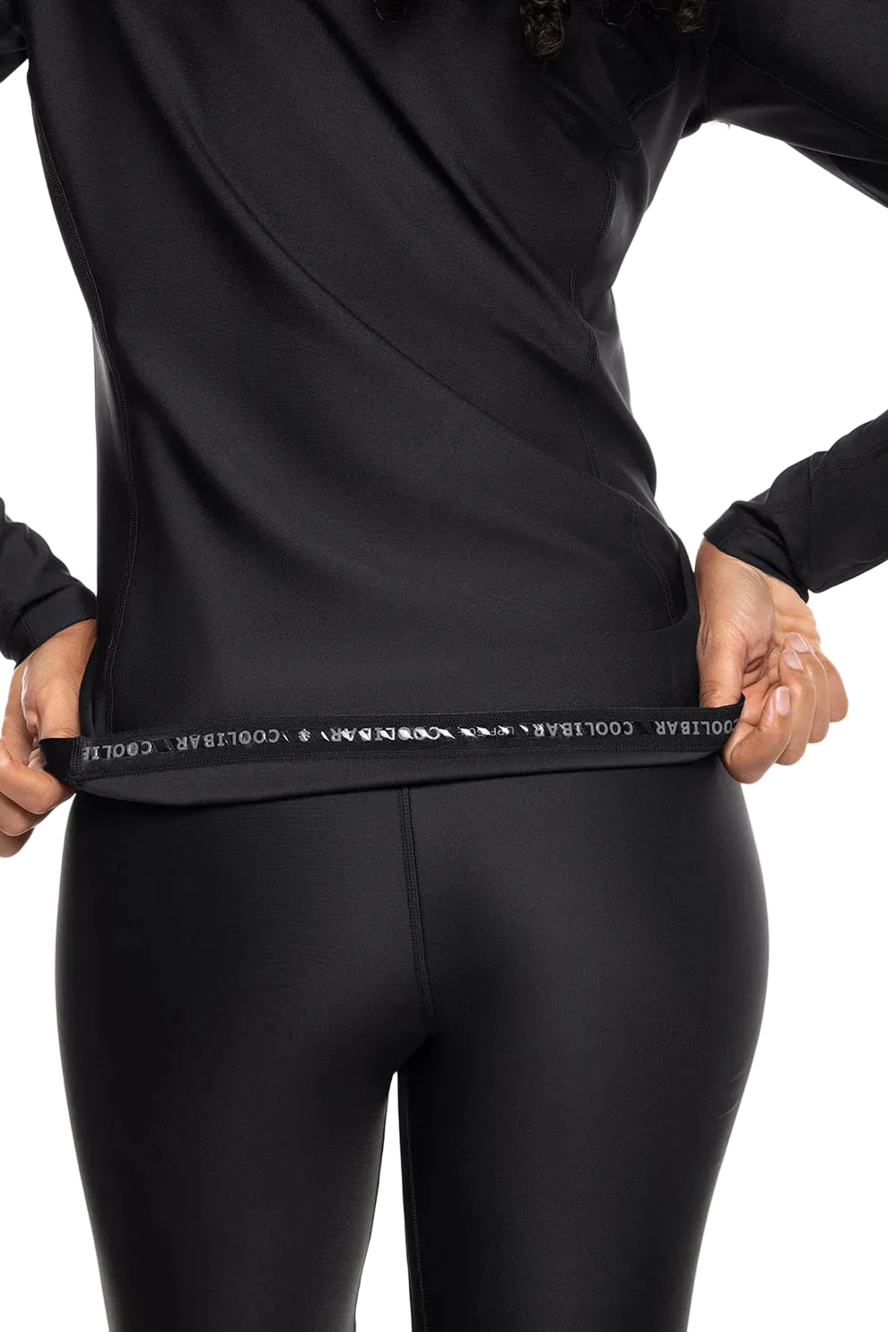 Coolibar Women's Hightide Long Sleeve Swim Shirt UPF 50+ - Black