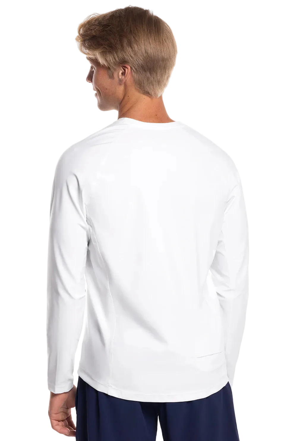 Coolibar Men's Hightide Long Sleeve Swim Shirt UPF 50+ - White