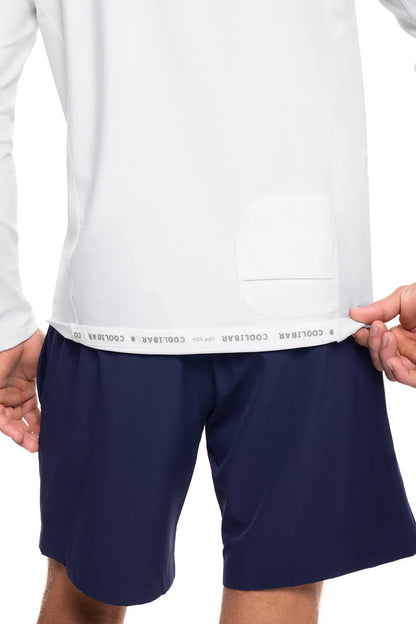 Coolibar Men's Hightide Long Sleeve Swim Shirt UPF 50+ - White