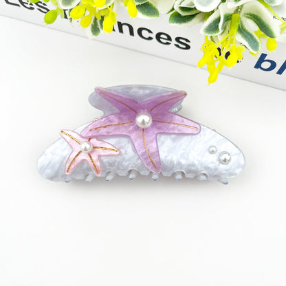 SSR Acetate Pearl Large Starfish Claw Clip