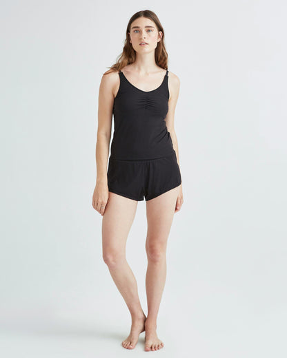 Womens Night Knit Tank - Rayon Jersey - Black