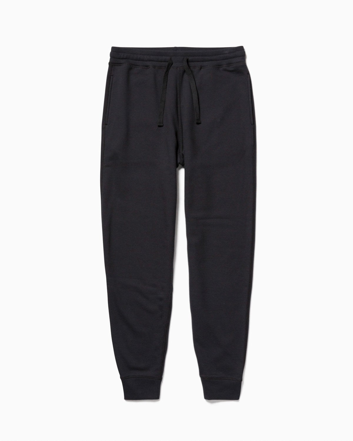 Mens Recycled Fleece Tapered Sweatpant - Recycled Fleece - Black