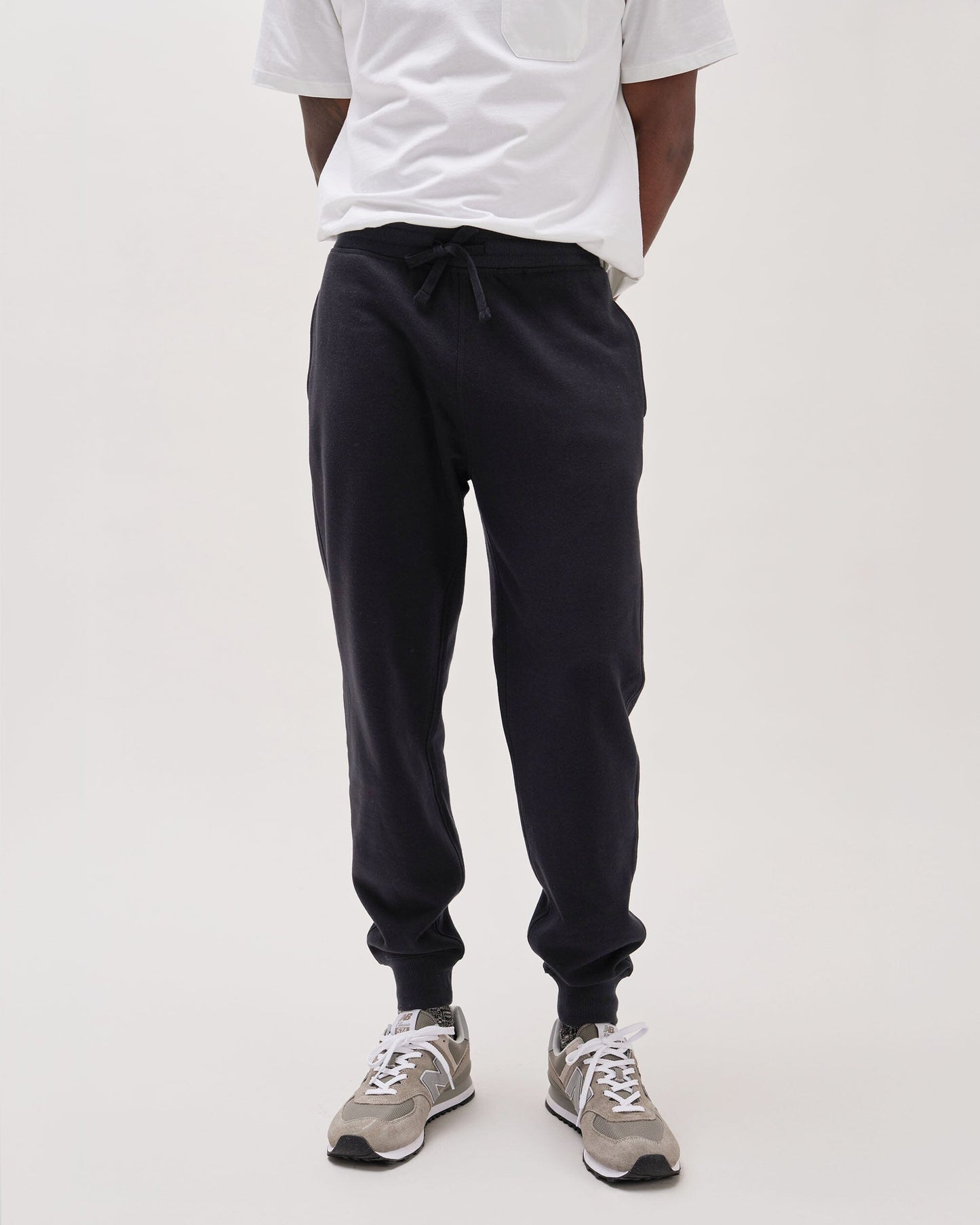 Mens Recycled Fleece Tapered Sweatpant - Recycled Fleece - Black