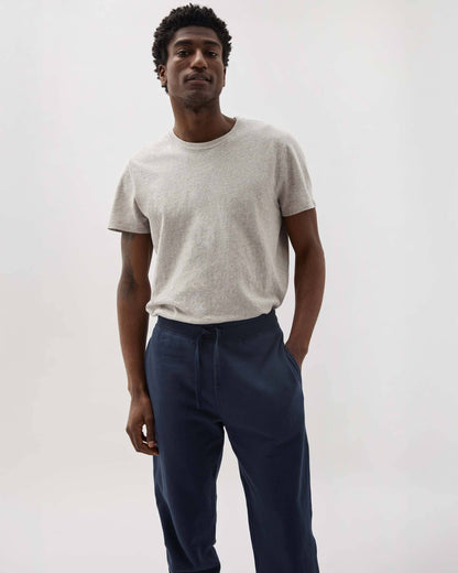 Mens Recycled Fleece Tapered Sweatpant - Recycled Fleece - Blue Nights