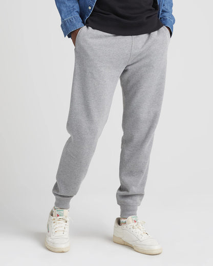 Mens Recycled Fleece Tapered Sweatpant - Recycled Fleece - Heather Grey
