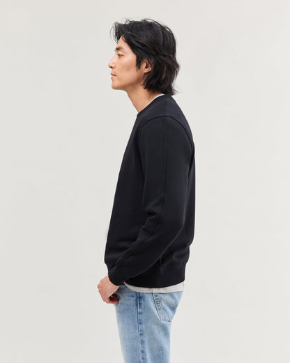 Mens Recycled Fleece Sweatshirt - Recycled Fleece - Black