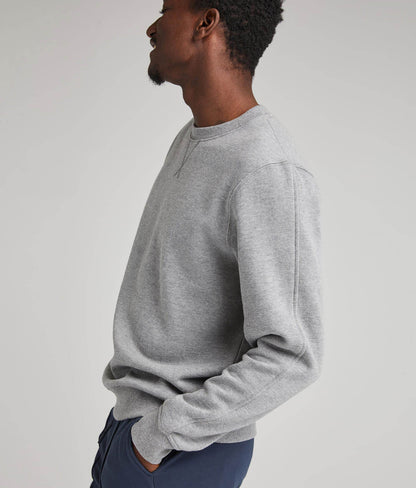 Mens Recycled Fleece Sweatshirt - Recycled Fleece - Heather Grey