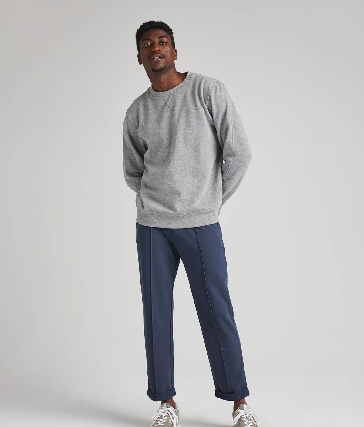 Mens Recycled Fleece Sweatshirt - Recycled Fleece - Heather Grey