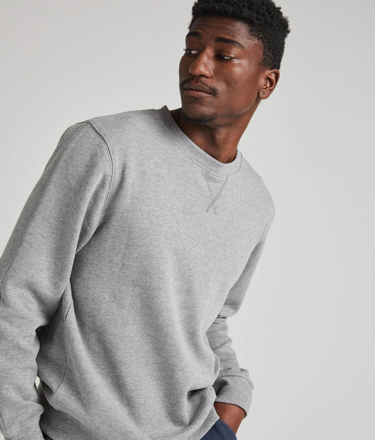 Mens Recycled Fleece Sweatshirt - Recycled Fleece - Heather Grey