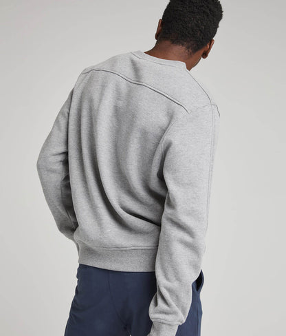 Mens Recycled Fleece Sweatshirt - Recycled Fleece - Heather Grey