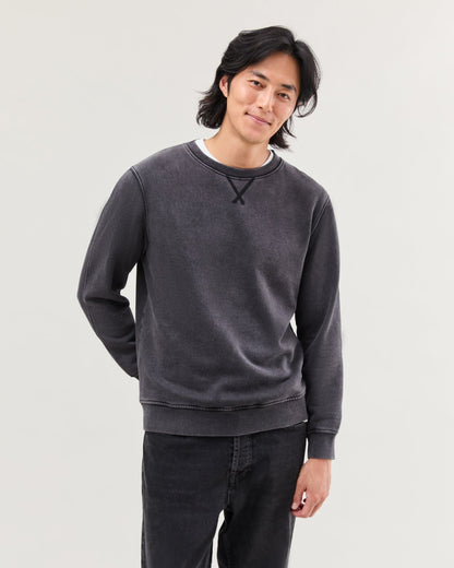 Mens Recycled Fleece Sweatshirt - Recycled Fleece - Mineral Black