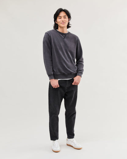 Mens Recycled Fleece Sweatshirt - Recycled Fleece - Mineral Black