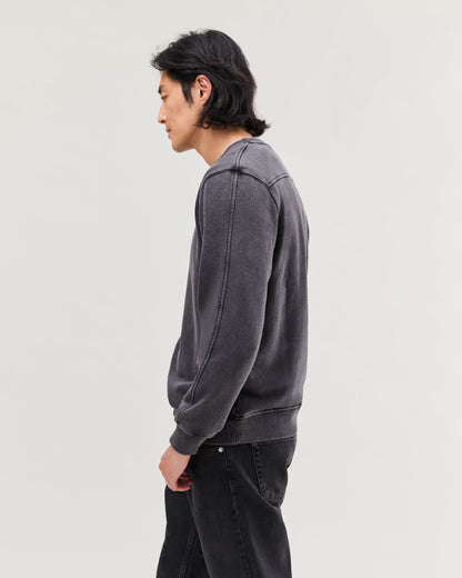 Mens Recycled Fleece Sweatshirt - Recycled Fleece - Mineral Black
