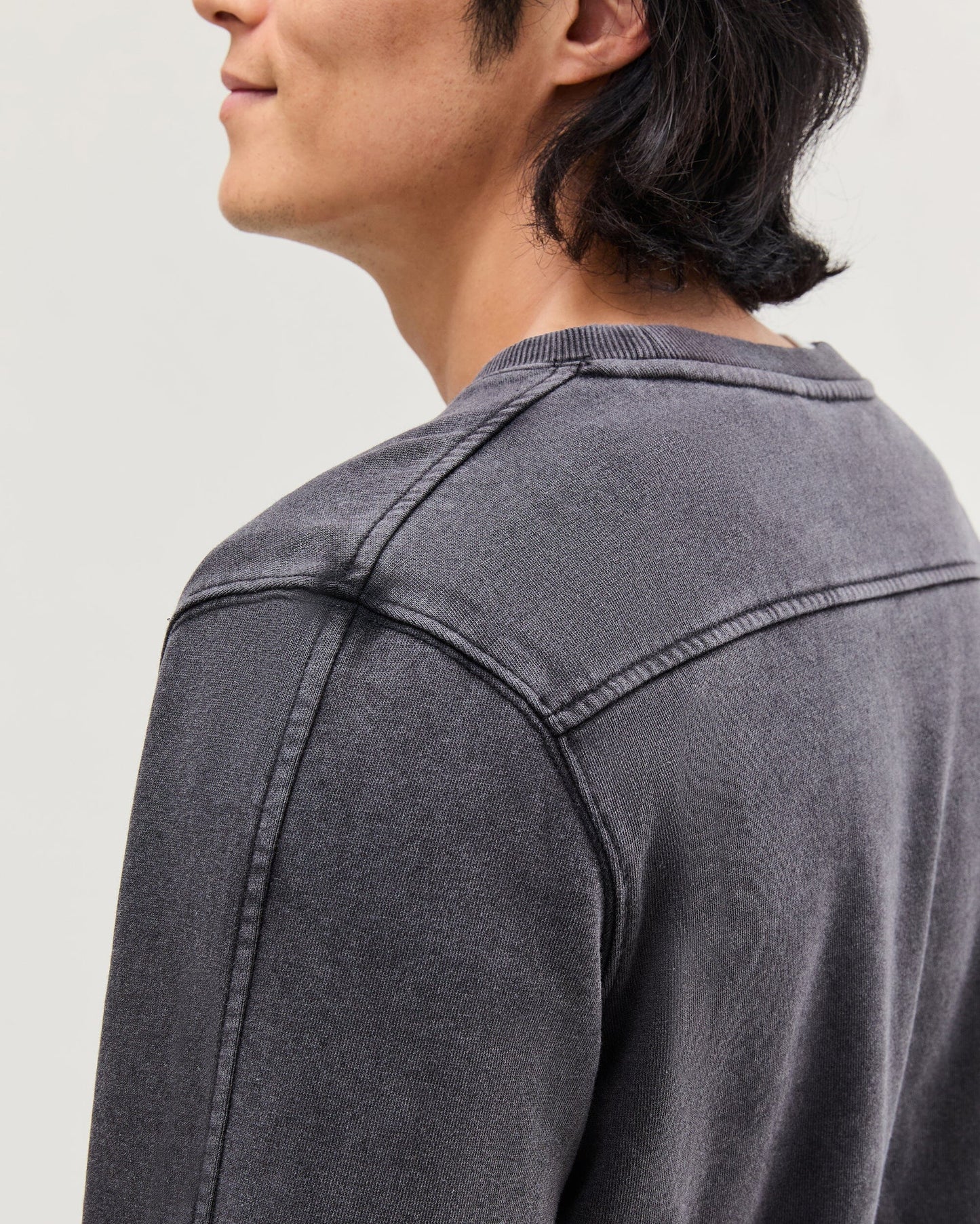 Mens Recycled Fleece Sweatshirt - Recycled Fleece - Mineral Black