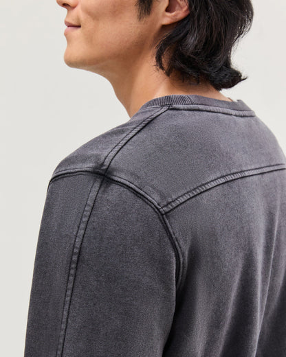 Mens Recycled Fleece Sweatshirt - Recycled Fleece - Mineral Black