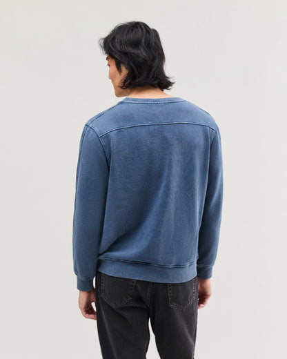 Mens Recycled Fleece Sweatshirt - Recycled Fleece - Mineral Moonlit Ocean