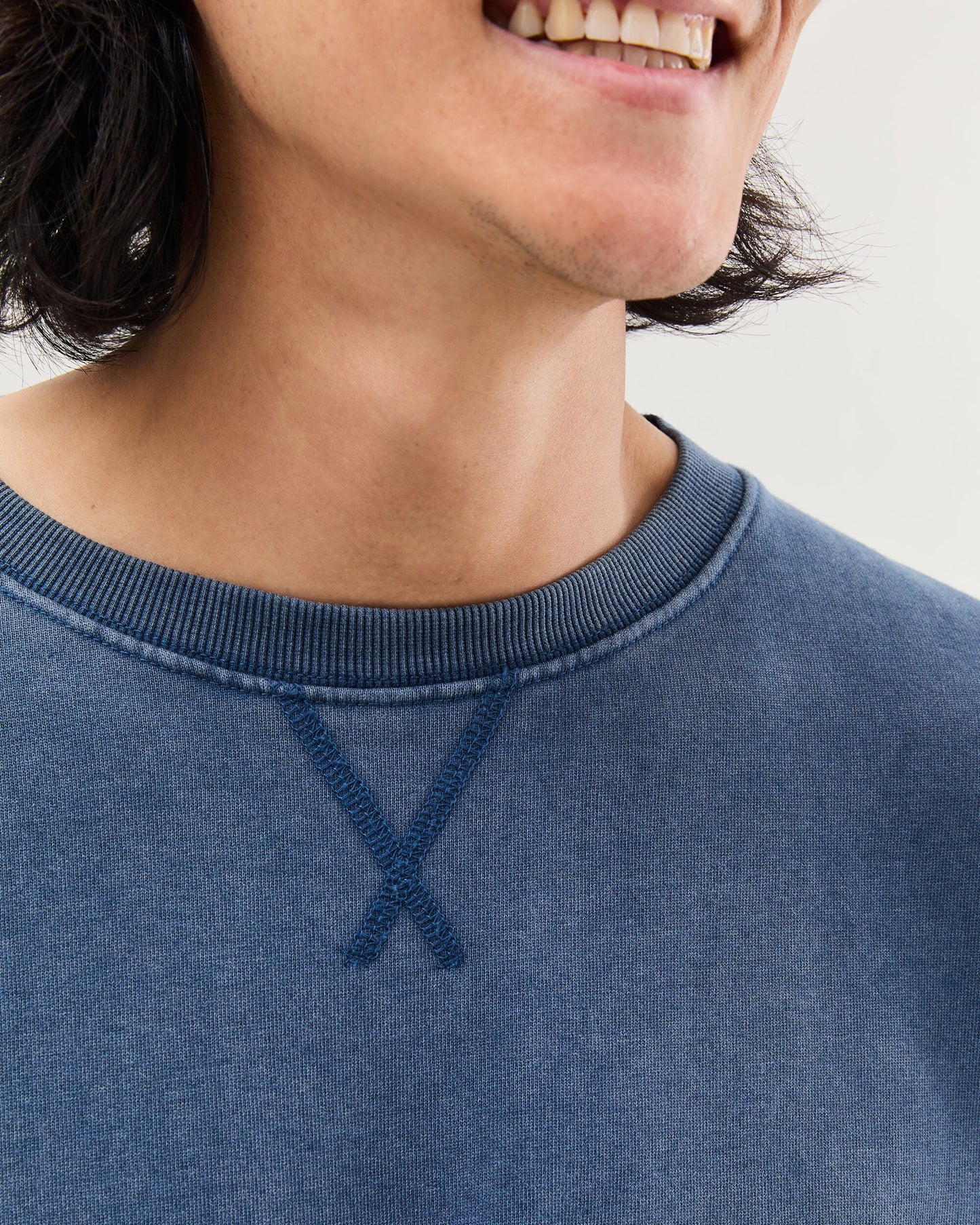 Mens Recycled Fleece Sweatshirt - Recycled Fleece - Mineral Moonlit Ocean