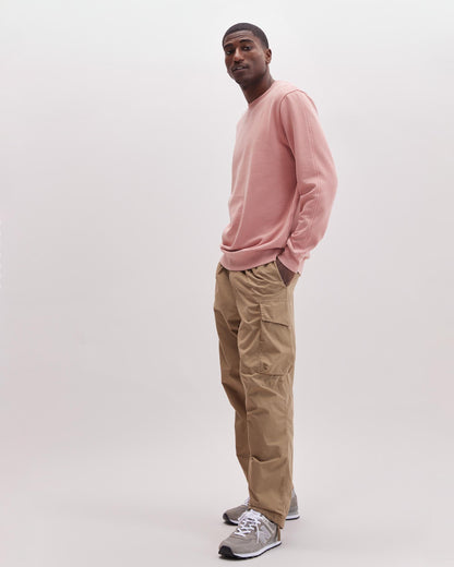 Mens Recycled Fleece Sweatshirt - Recycled Fleece - Mineral Pink Sands