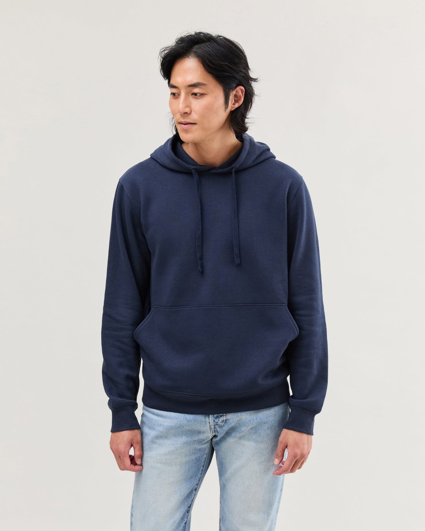 Mens Recycled Fleece Hoodie - Recycled Fleece - Blue Nights