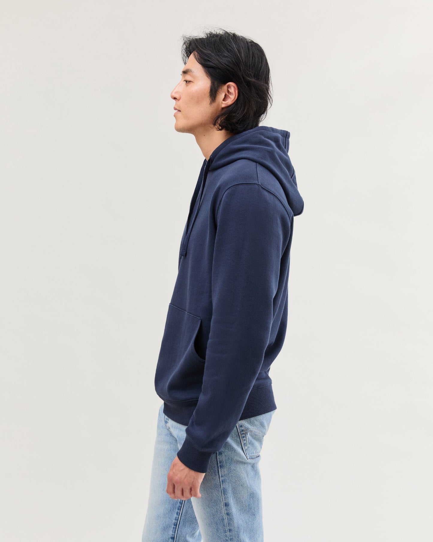 Mens Recycled Fleece Hoodie - Recycled Fleece - Blue Nights