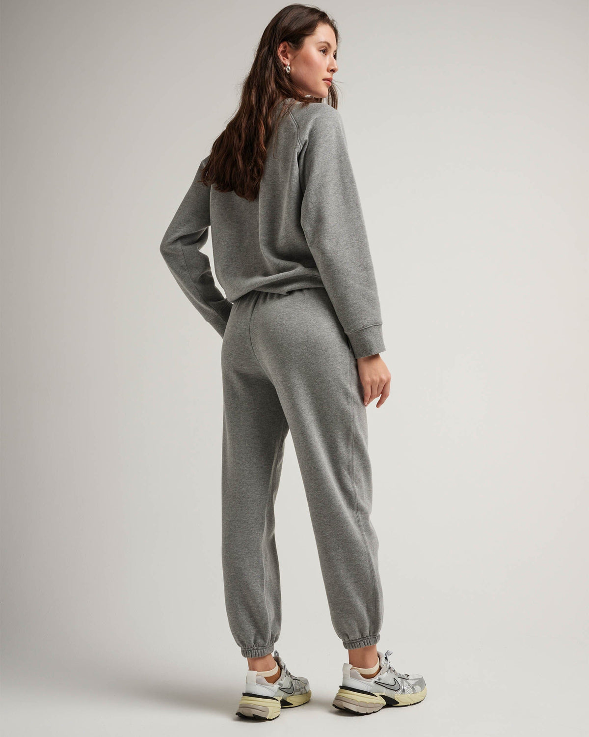 Womens Recycled Fleece Classic Sweatpant - Recycled Fleece - Heather Grey