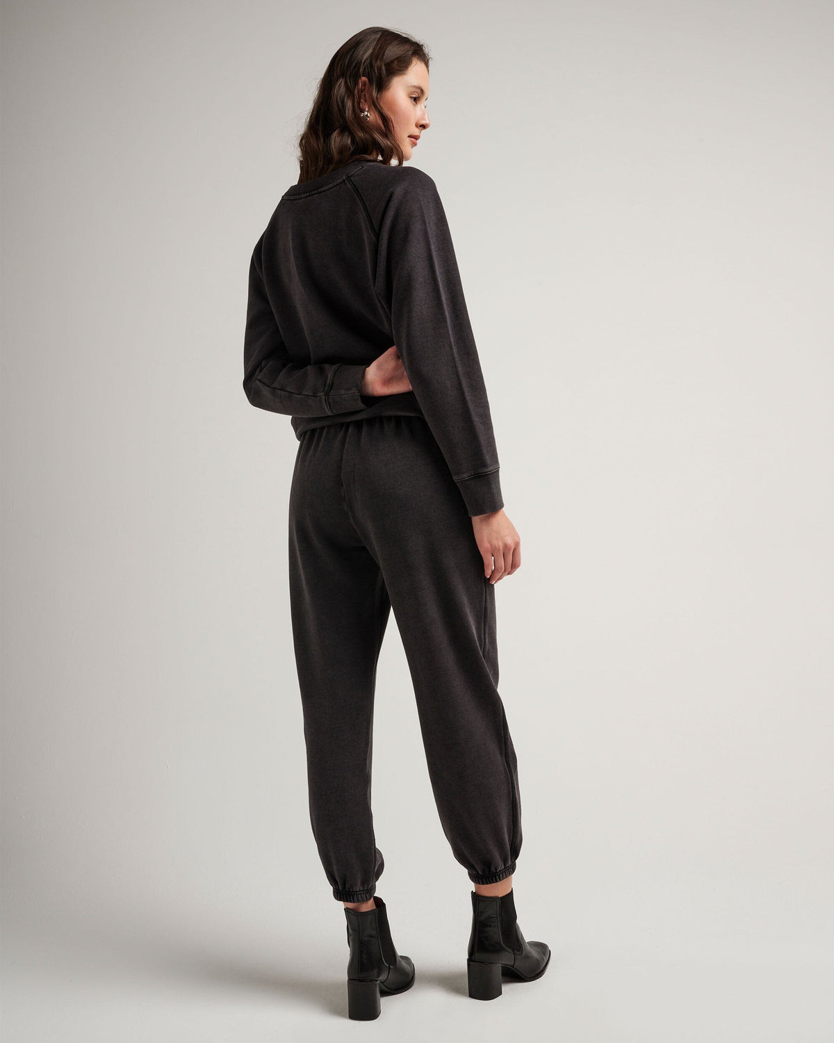 Womens Recycled Fleece Classic Sweatpant - Recycled Fleece - Mineral Black