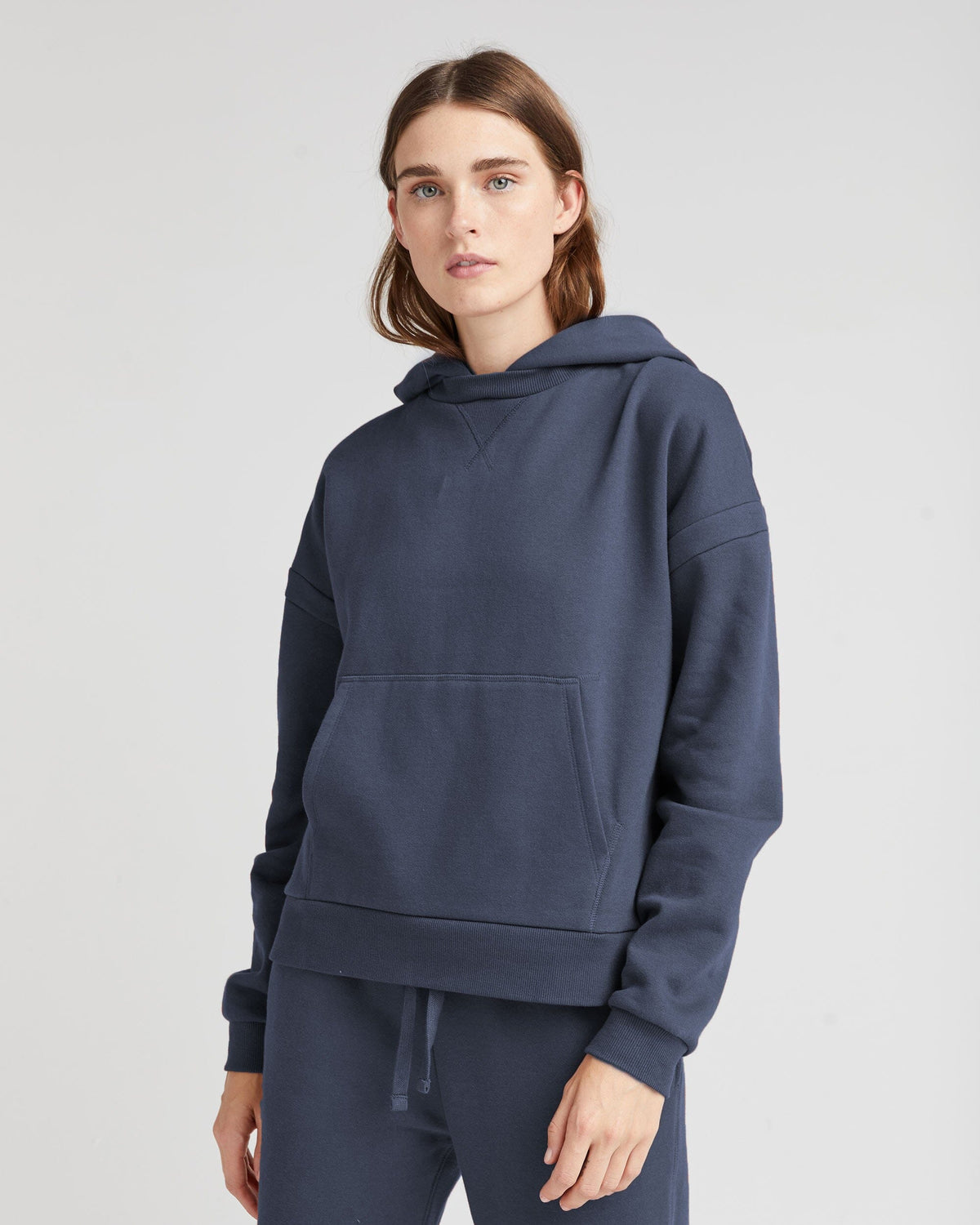 Womens Recycled Fleece Hoodie - Recycled Fleece - Blue Nights