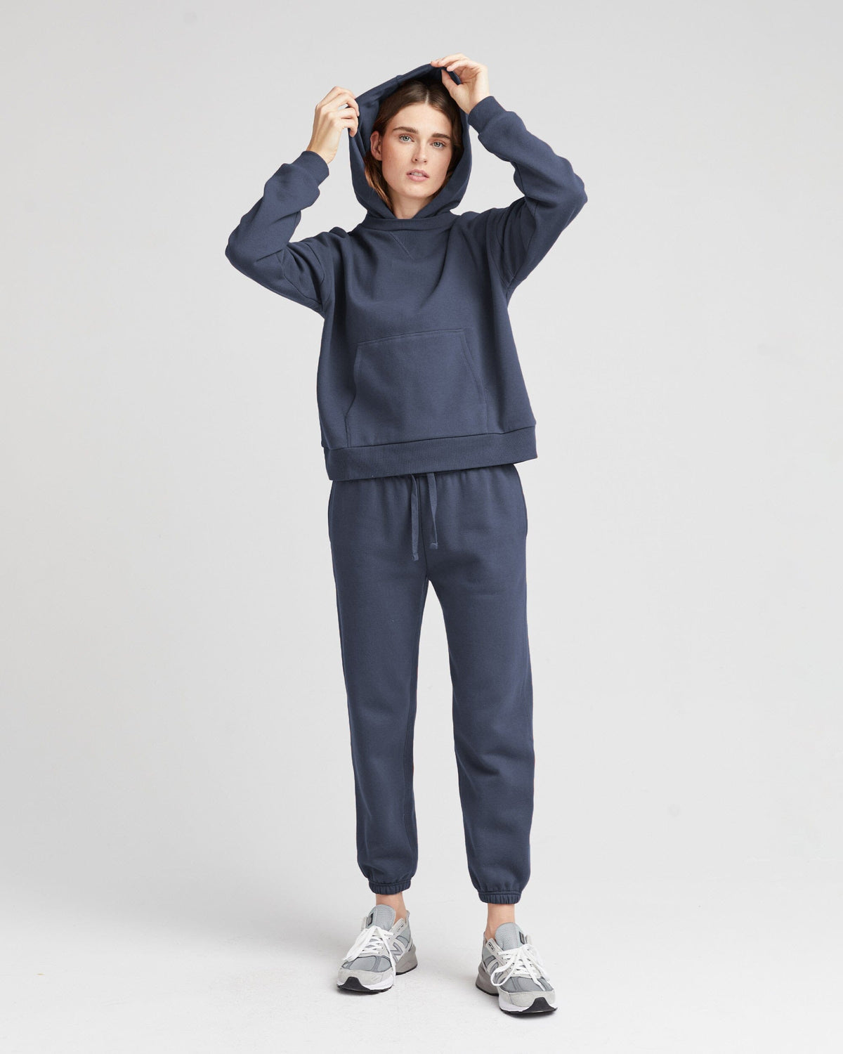 Womens Recycled Fleece Hoodie - Recycled Fleece - Blue Nights