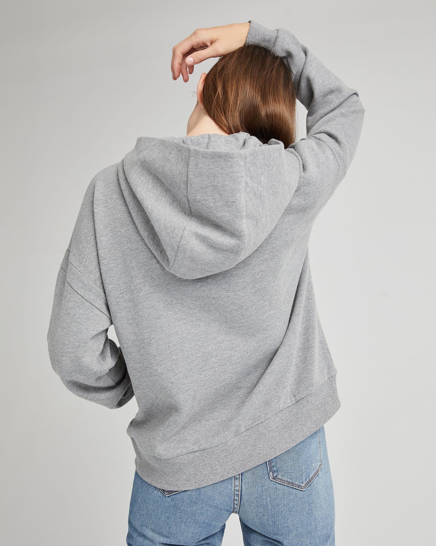 Womens Recycled Fleece Hoodie - Recycled Fleece - Heather Grey