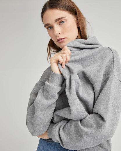 Womens Recycled Fleece Hoodie - Recycled Fleece - Heather Grey
