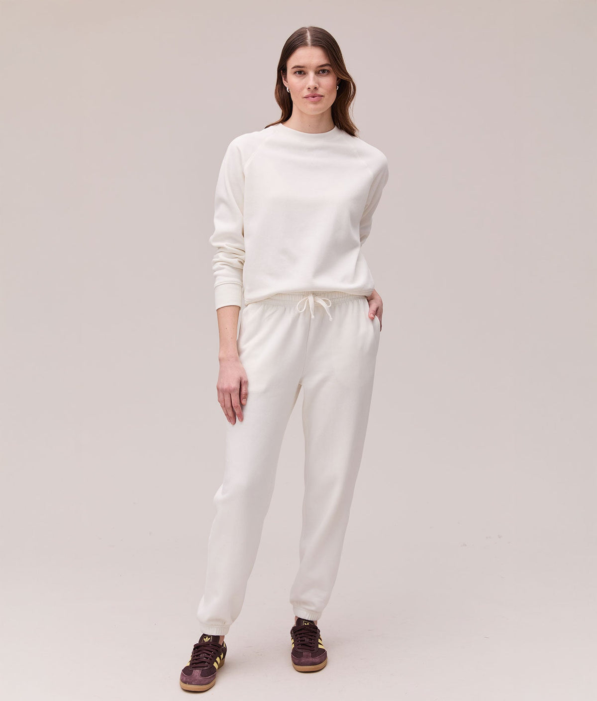 Womens Recycled Fleece Classic Sweatpant - Recycled Fleece - Coconut Milk