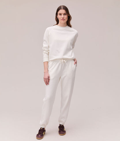Womens Recycled Fleece Classic Sweatpant - Recycled Fleece - Coconut Milk