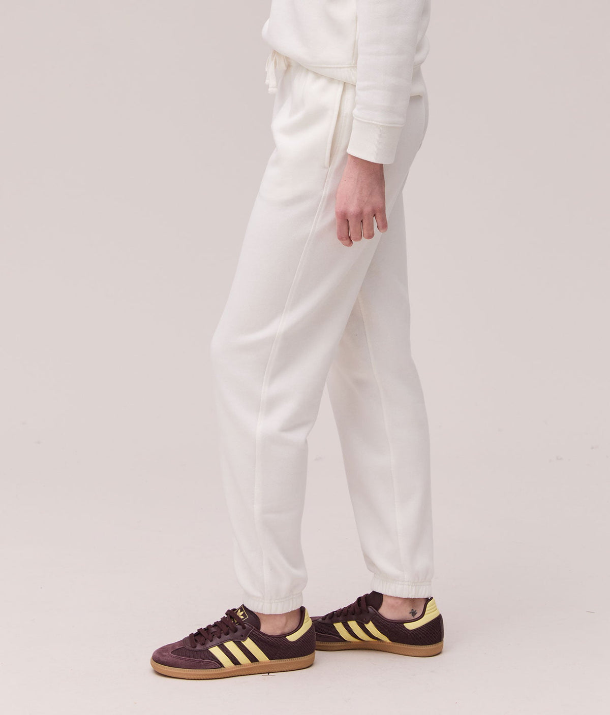 Womens Recycled Fleece Classic Sweatpant - Recycled Fleece - Coconut Milk