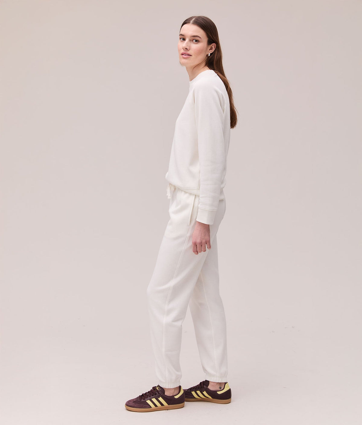 Womens Recycled Fleece Classic Sweatpant - Recycled Fleece - Coconut Milk